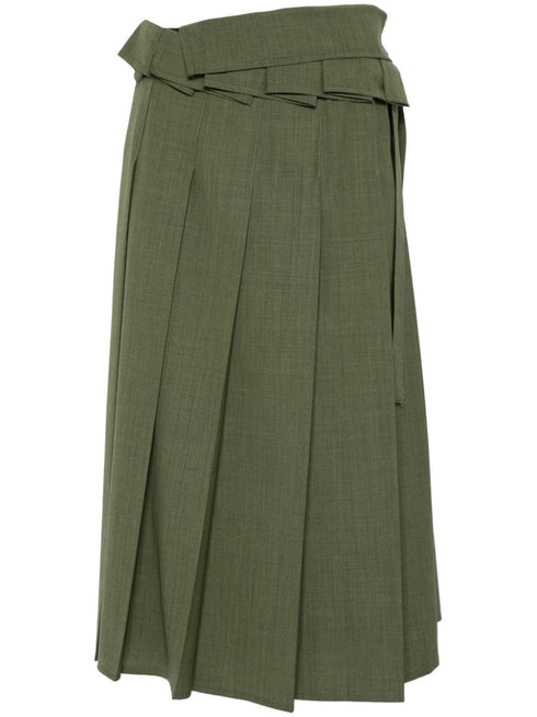 wrap midi skirt